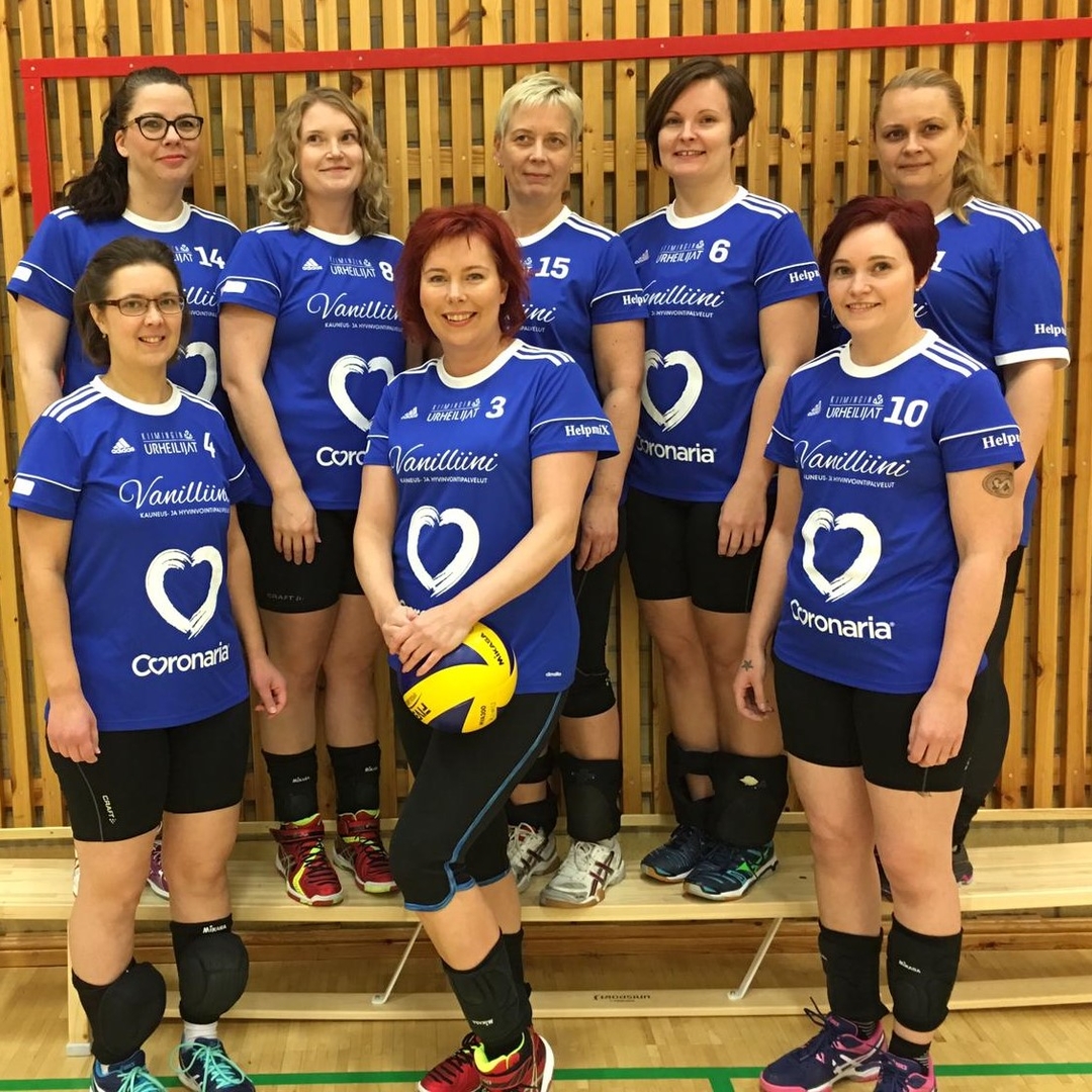 ylhäällä vasemmalta: Kirsi Jylkäs, Katja Heikkinen, Kirsi Eskola, Marjut Salmela, Meeri Tuomaala. Alarivissä vasemmalta; Heli Kälkäjä, Kaisuleena Joenväärä, Kati Rytinki. Kuvasta puuttuu Jaana Raetsaari
